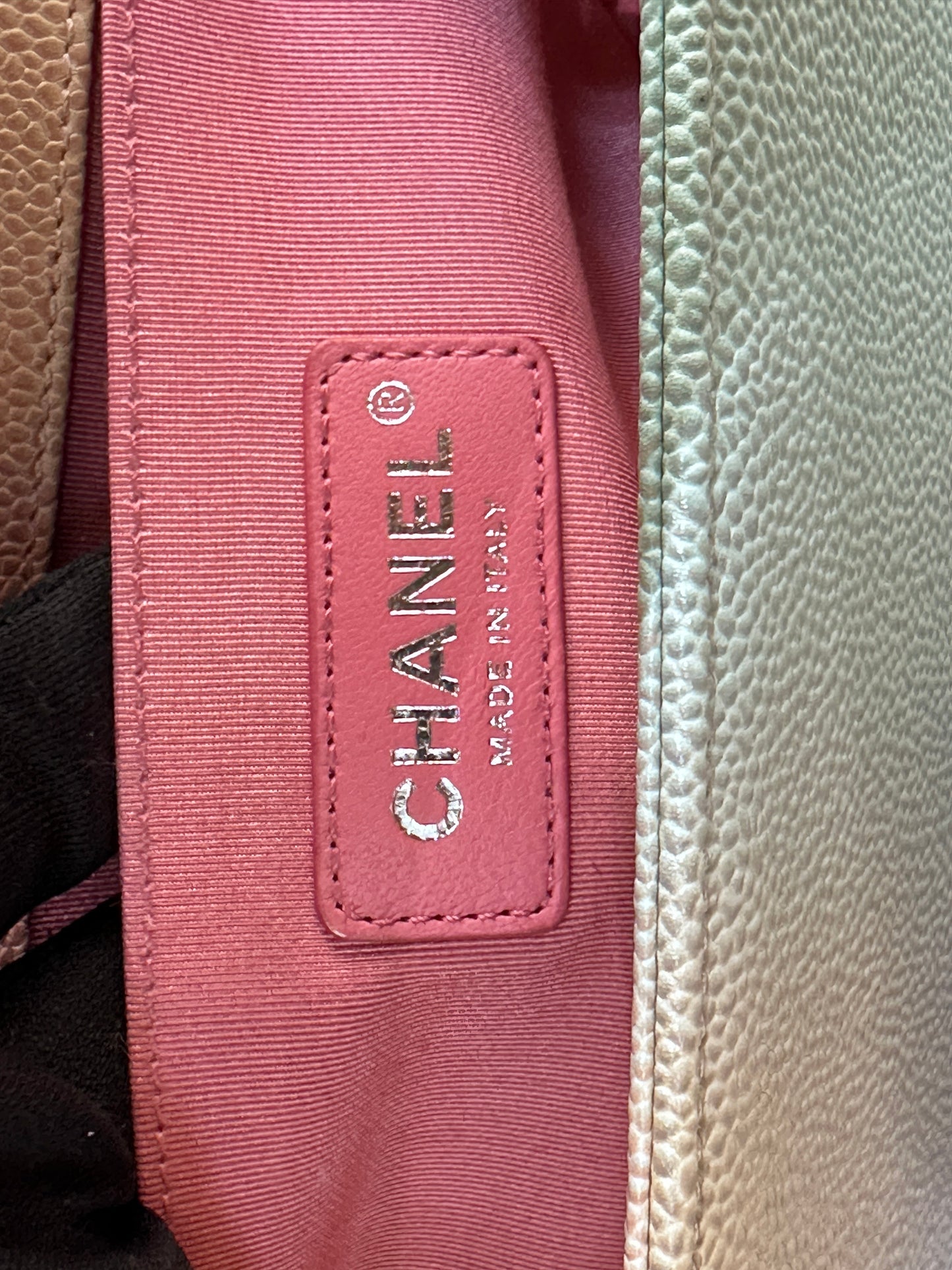 Chanel Rainbow Qulited Caviar LeBoy Bag Medium