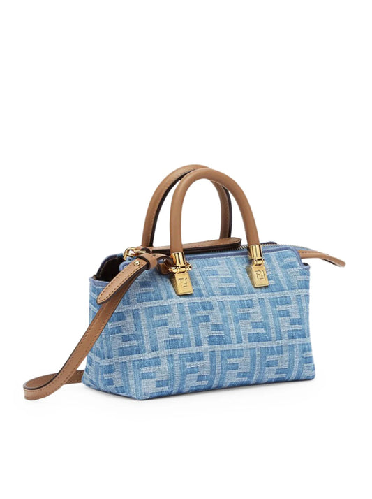 FENDI BY THE WAY FF DENIM MINI TOP HANDLE BAG