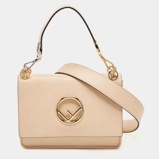 FENDI KAN I SMALL CALFSKIN LEATHER SHOULDER BAG