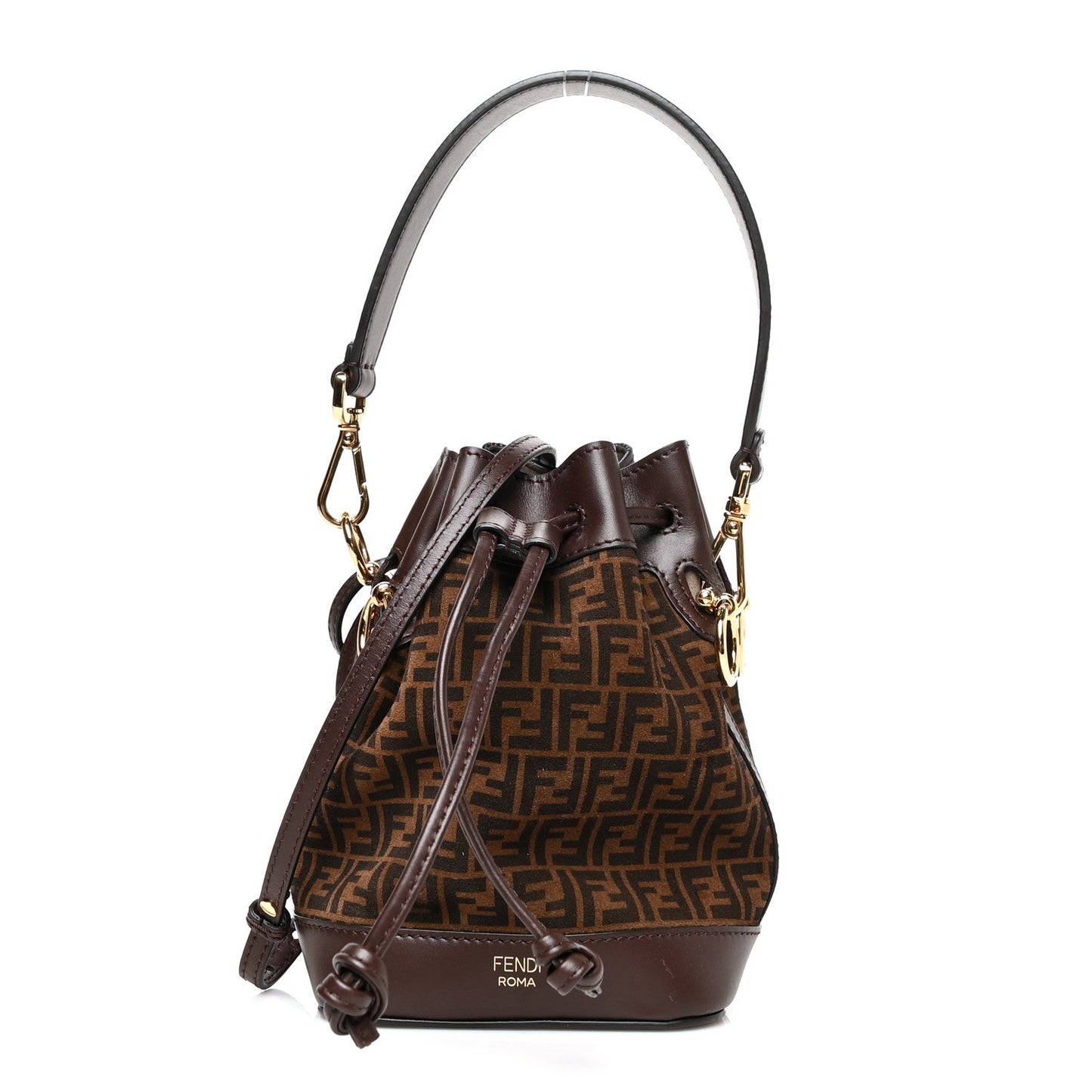 FENDI FF MINI  MON TRÉSOR BUCKET BAG WITH SHOULDER STRAP