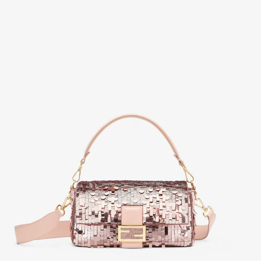 FENDI SEQUIN BAGUETTE SHOULDER BAG