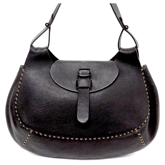 FENDI VINTAGE SELLERIA CALFSKIN LEATHER SHOULDER BAG
