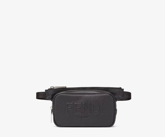 FENDI ROMA LOGO EMBOSSED LEATHER BELT BAG