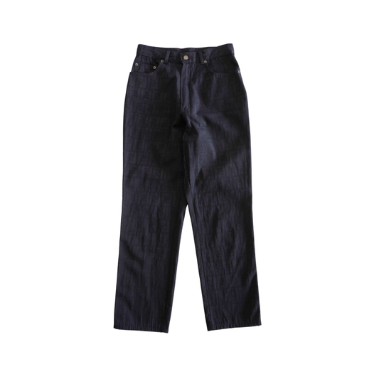 Fendi 'Zucca' High-Waisted Pants - Women's S