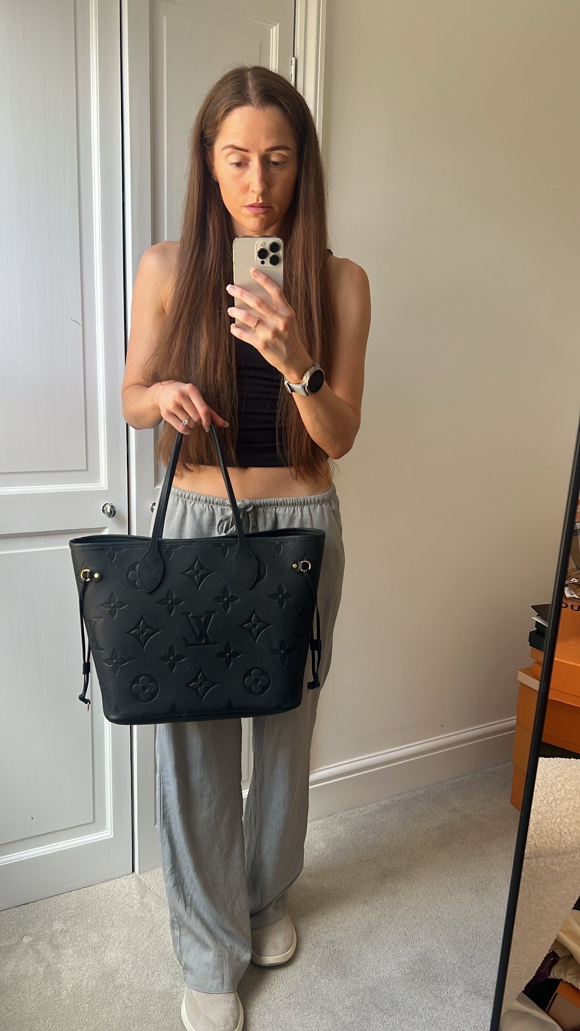 Louis Vuitton Neverfull MM Black Empreinte (RRP £1,980)