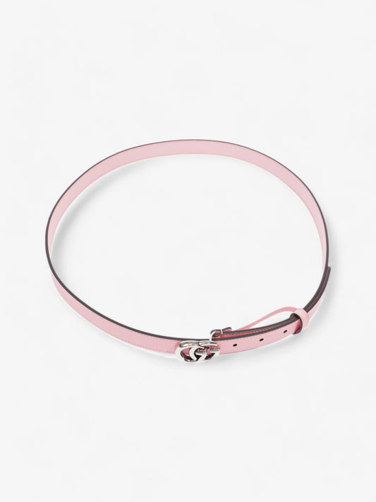 Gucci GG Marmont Thin Belt Pink / Silver Leather 100cm/ 95"