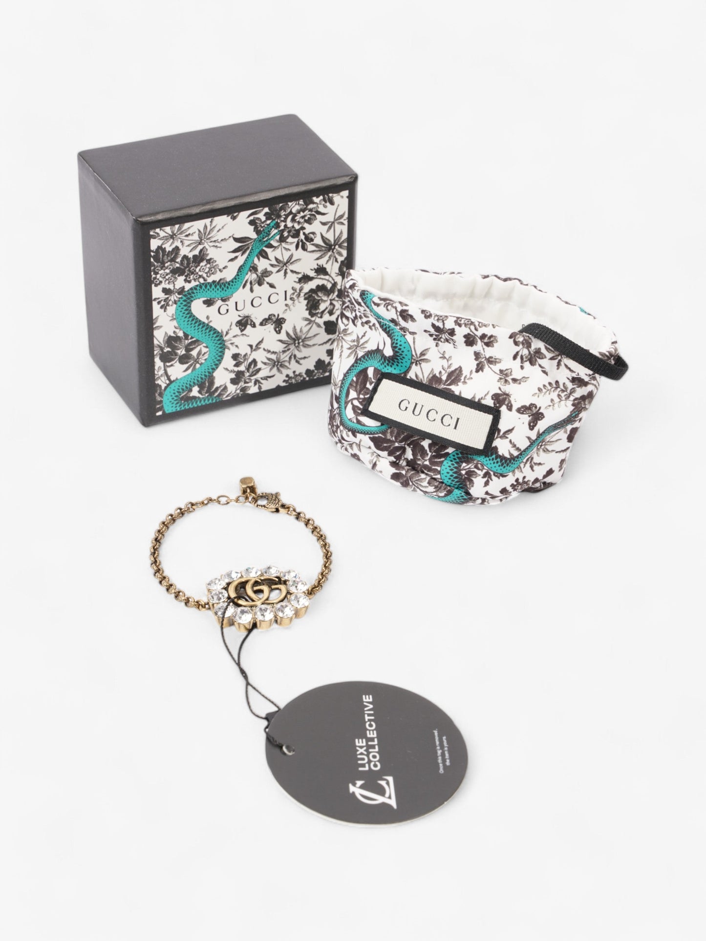 Gucci GG Marmont Crystal Bracelet Gold Base Metal