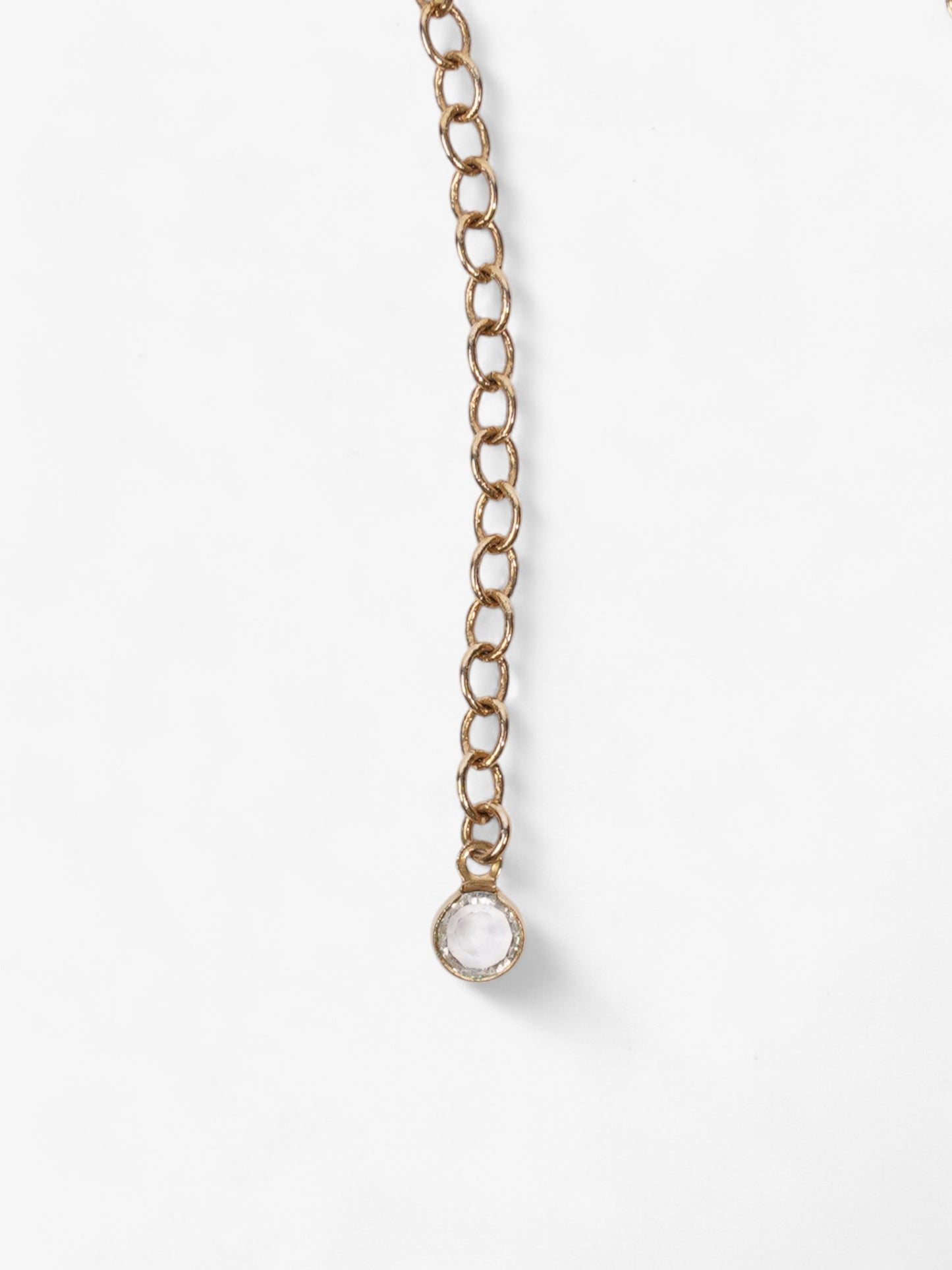 Gucci GG Key Pendant with Crystals Gold / White Base Metal