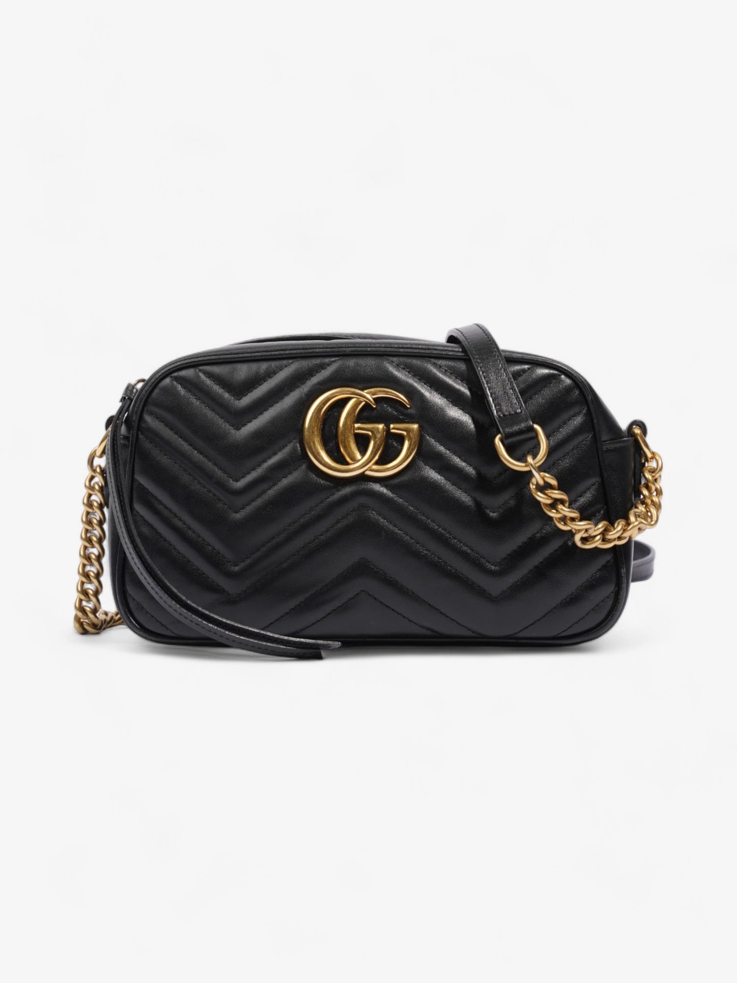 Gucci GG Marmont Black Matelasse Leather Small