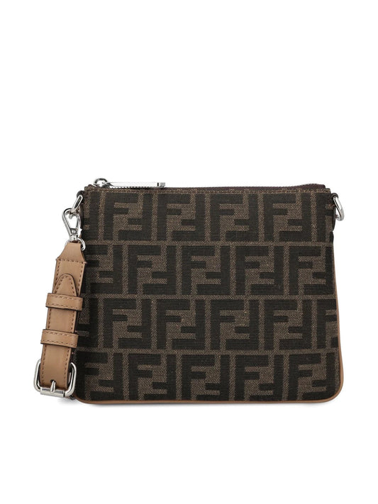 FENDI FF MONOGRAM MINI CROSSBODY BAG