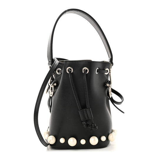 FENDI LIBERTY PEARL CALFSKIN MINI MON TRÉSOR BUCKET BAG