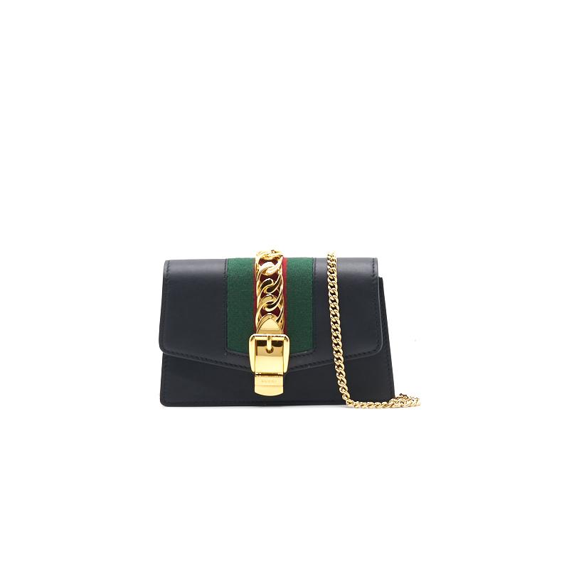 Gucci Sylvia Leather Super Mini Bag