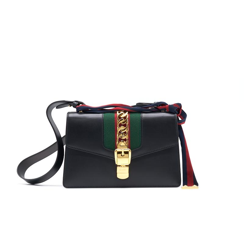 Gucci Black Sylvie Small Shoulder Bag
