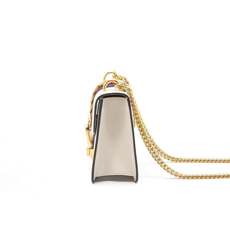 Gucci Sylvie Leather Mini Chain Bag (the nylon web bow missing)