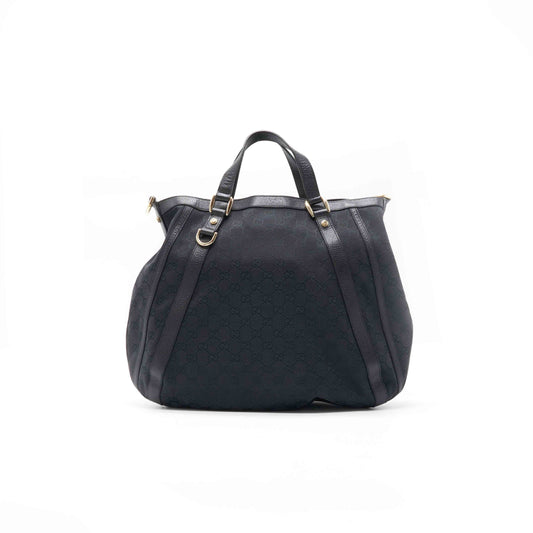 Gucci Black Monogram Canvas Tote