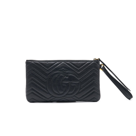 Gucci GG Black Quilted Leather Clutch