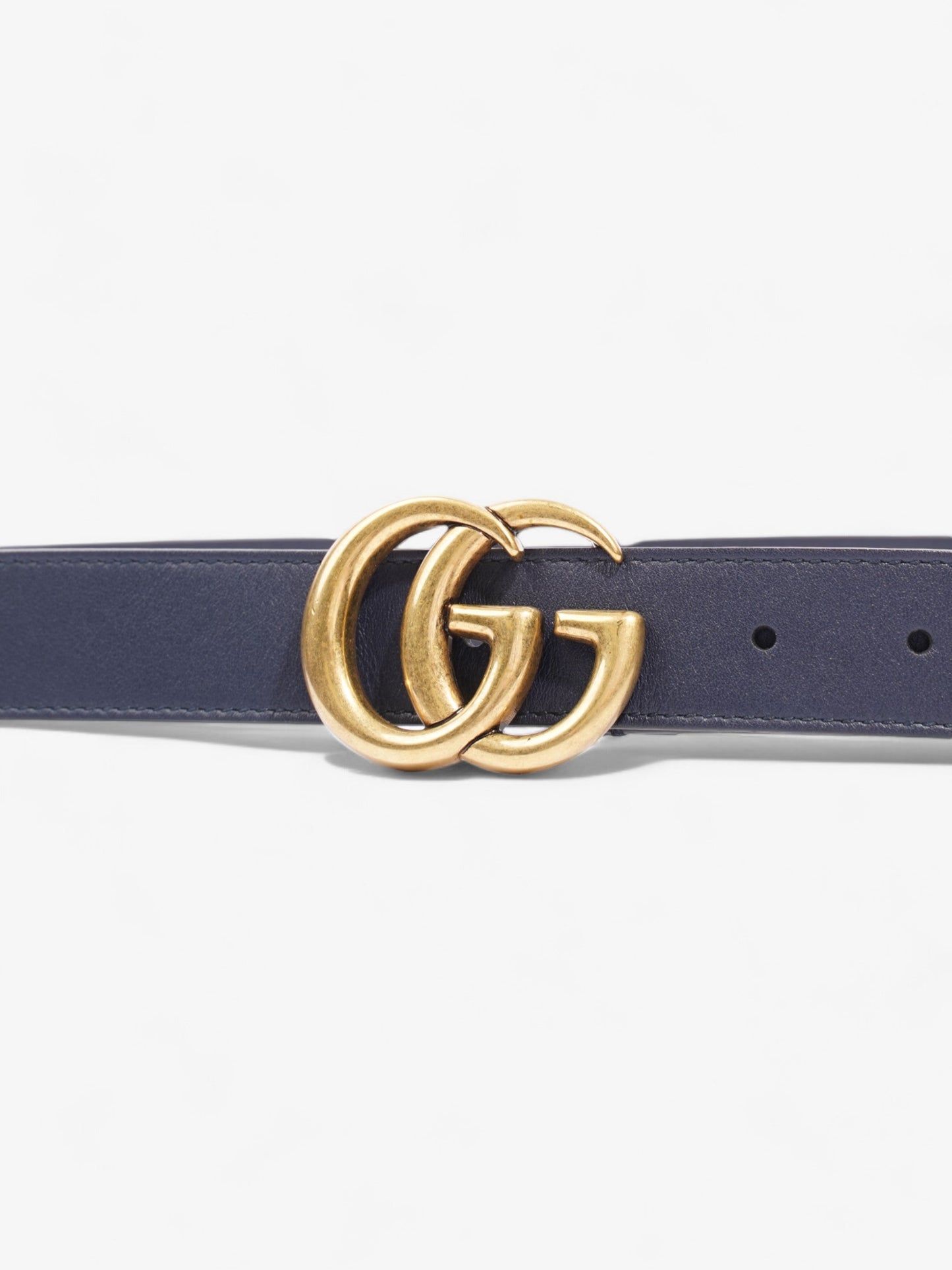 Gucci GG Marmont Belt Navy Leather 100cm 40"