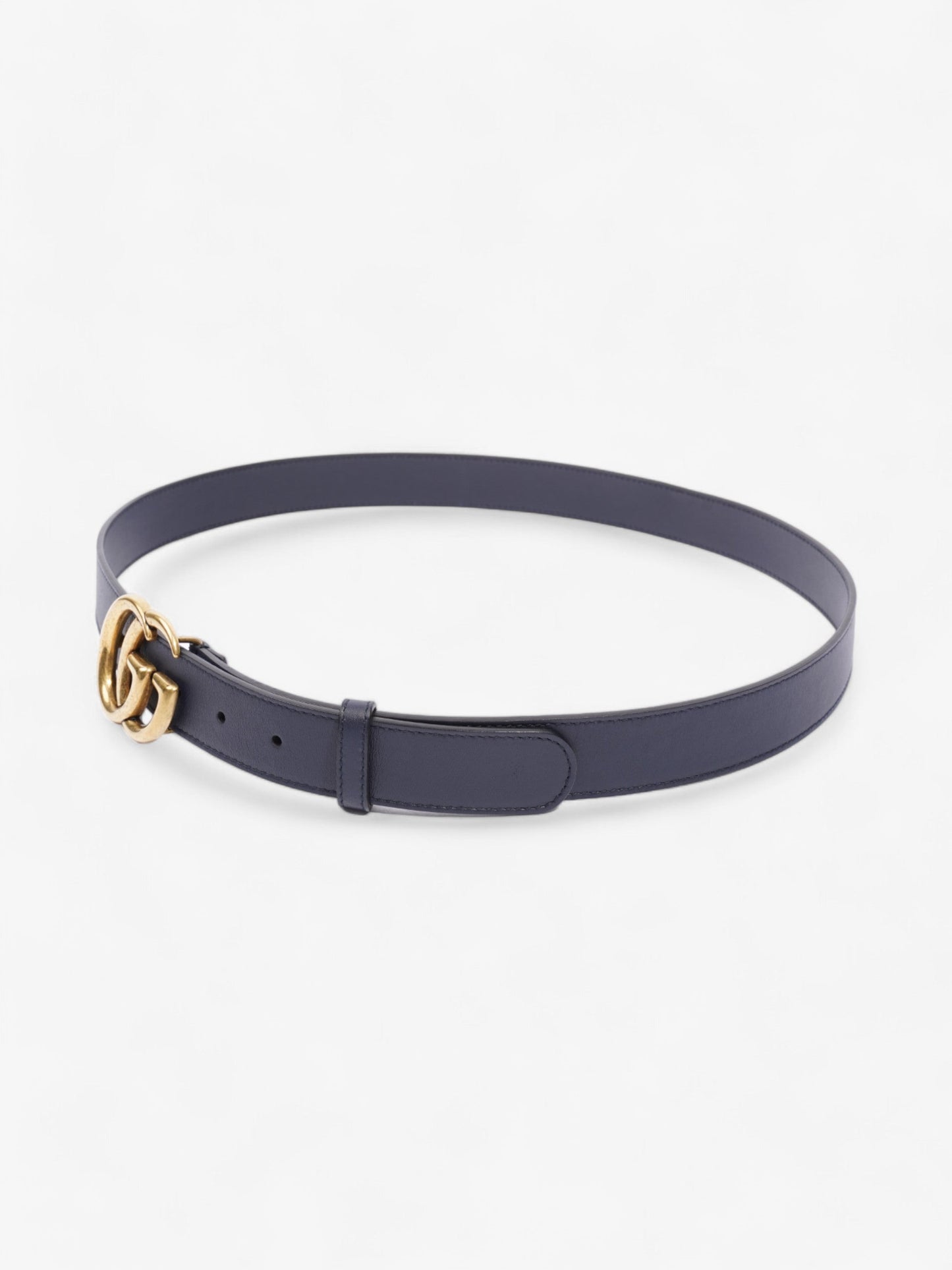 Gucci GG Marmont Belt Navy Leather 100cm 40"