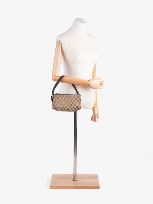 Gucci GG Pochette GG Supreme / Brown Coated Canvas