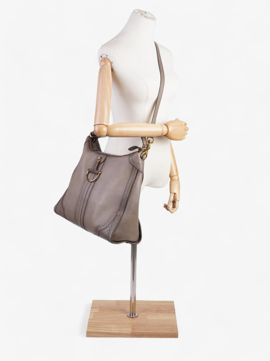 Gucci Hobo Bag Stone Grey Leather