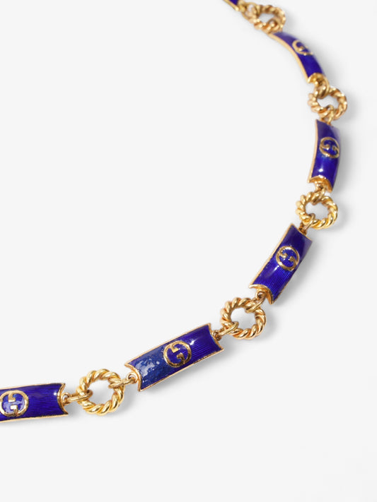 Gucci Interlocking GG Chain Gold / Blue Base Metal