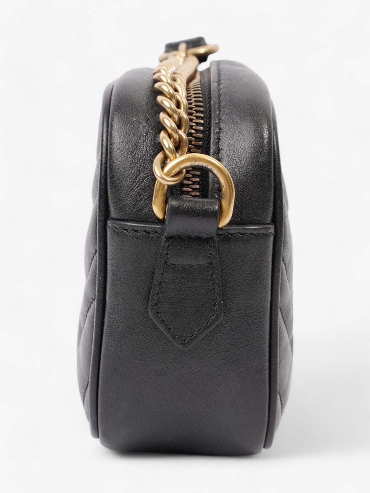 Gucci GG Marmont Black Matelasse Leather Mini