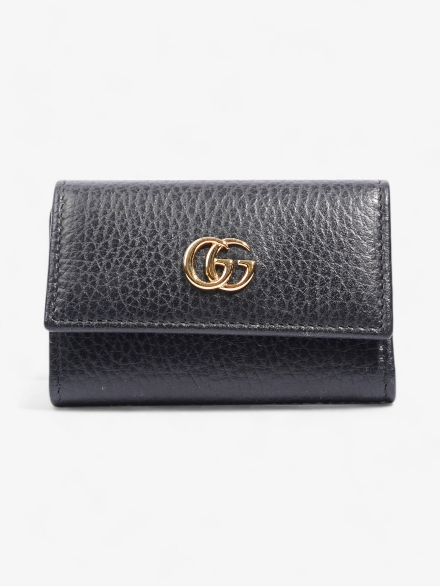 Gucci GG Marmont Key Case Black / Gold Leather