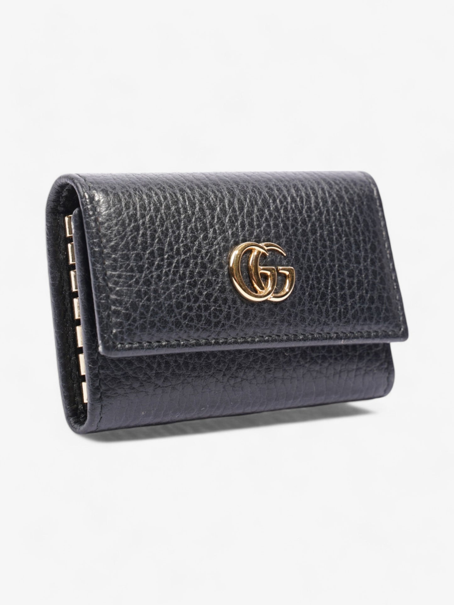 Gucci GG Marmont Key Case Black / Gold Leather