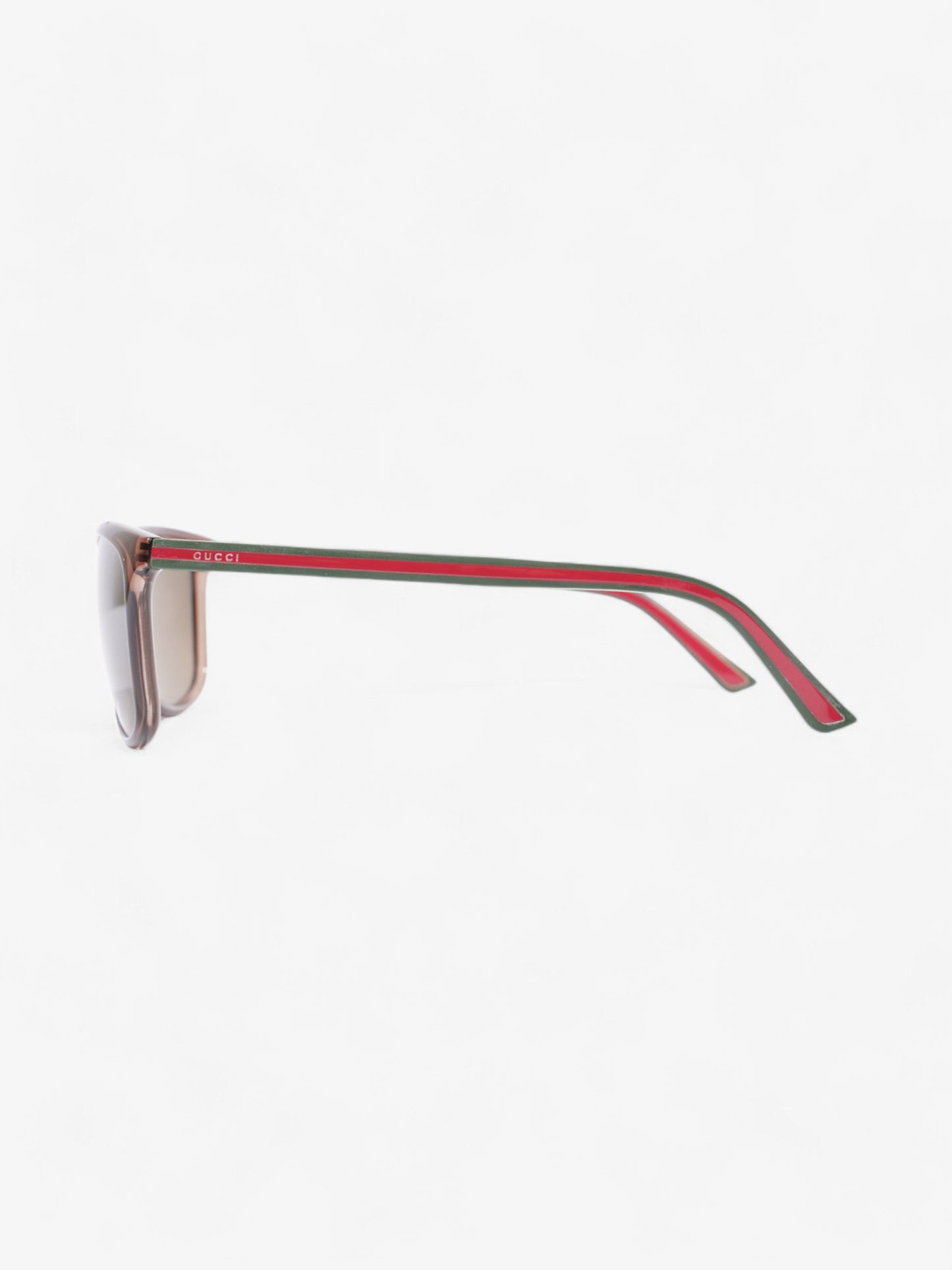 Gucci Web Sunglasses Brown / Red / Green Acetate 145mm