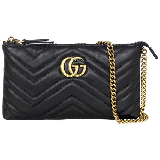GUCCI GG CALFSKIN MATELASSE MARMONT MINI CHAIN BAG