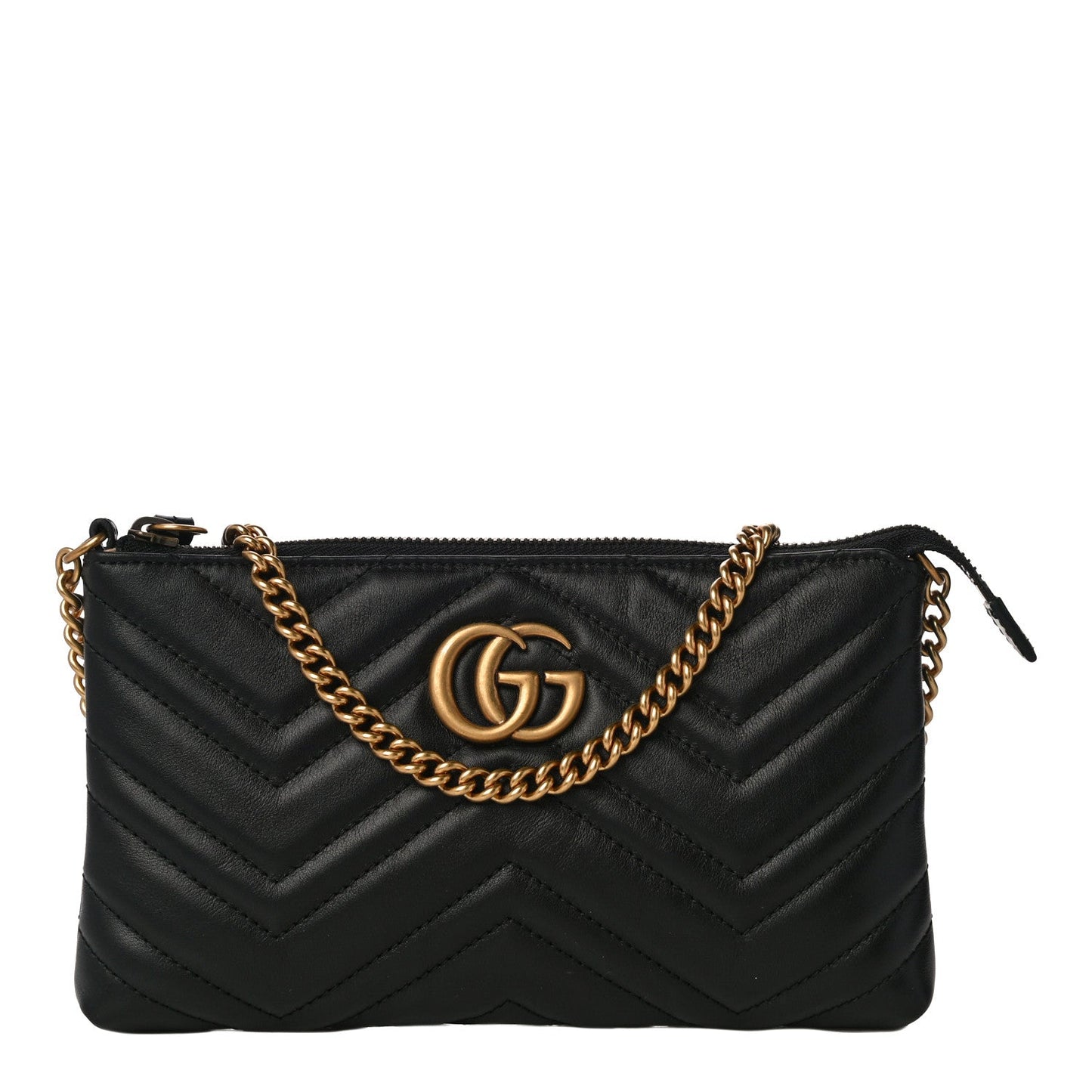 GUCCI GG CALFSKIN MATELASSE MARMONT MINI CHAIN BAG