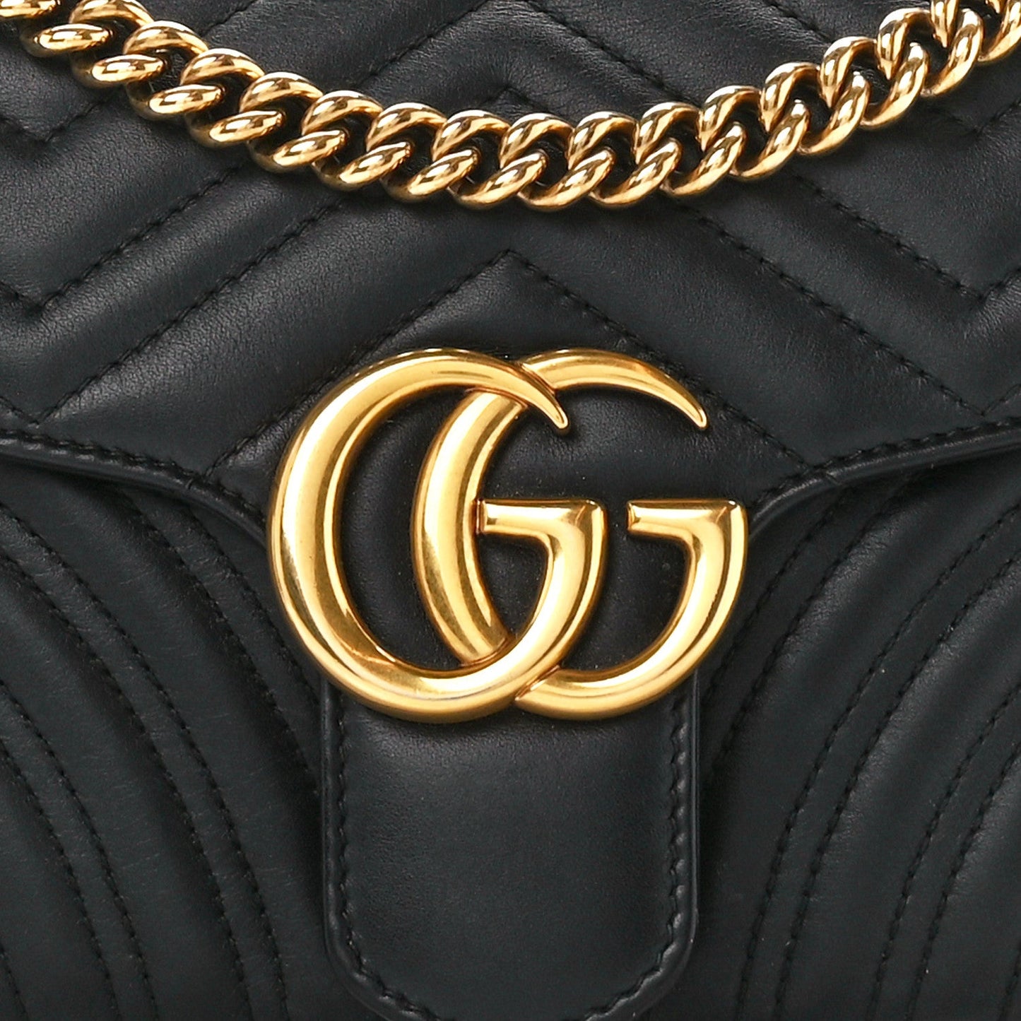 GUCCI GG MARMONT MATELASSE CALFSKIN LEATHER SMALL SHOULDER BAG