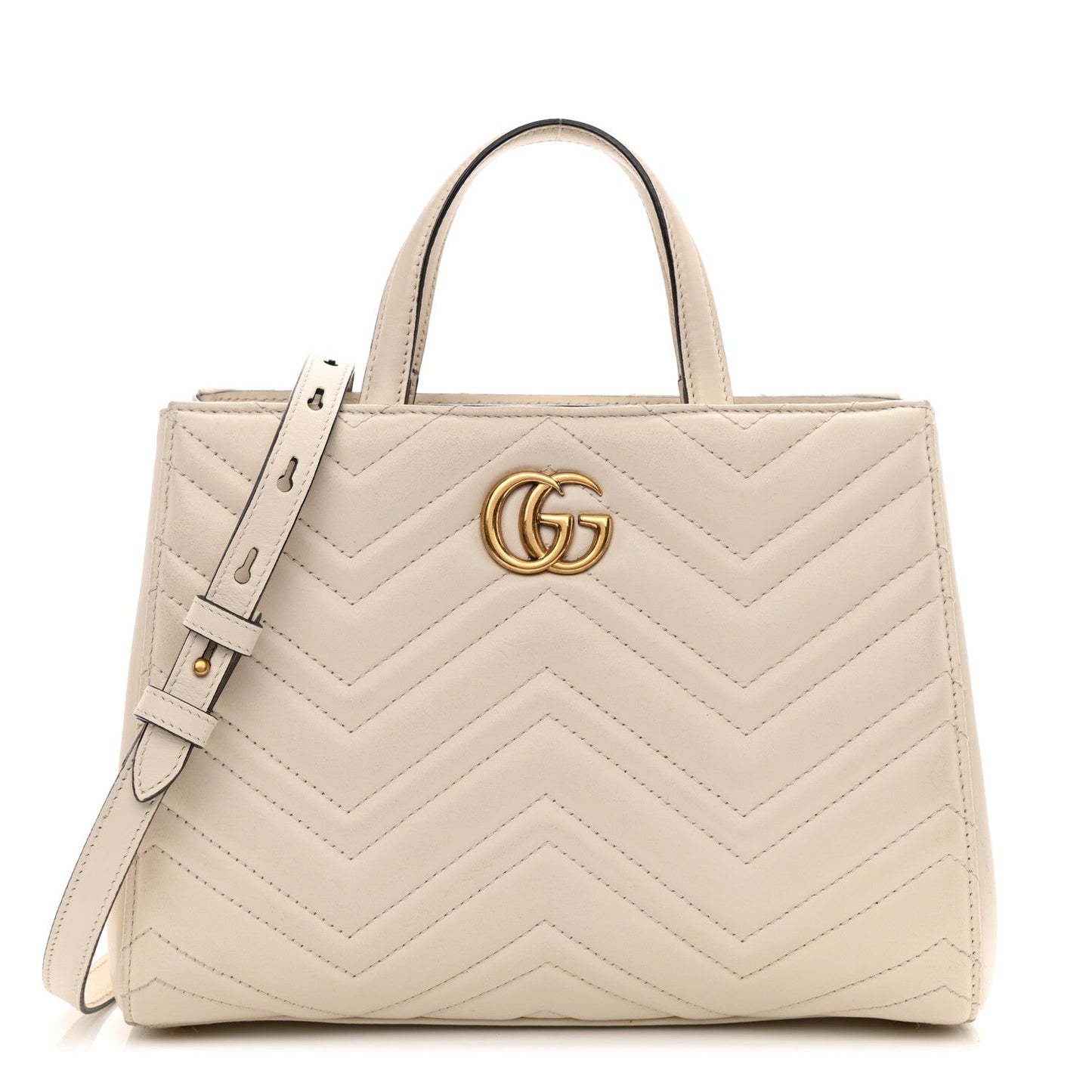 GUCCI GG MARMONT MATELASSE CALFSKIN LEATHER TOTE BAG