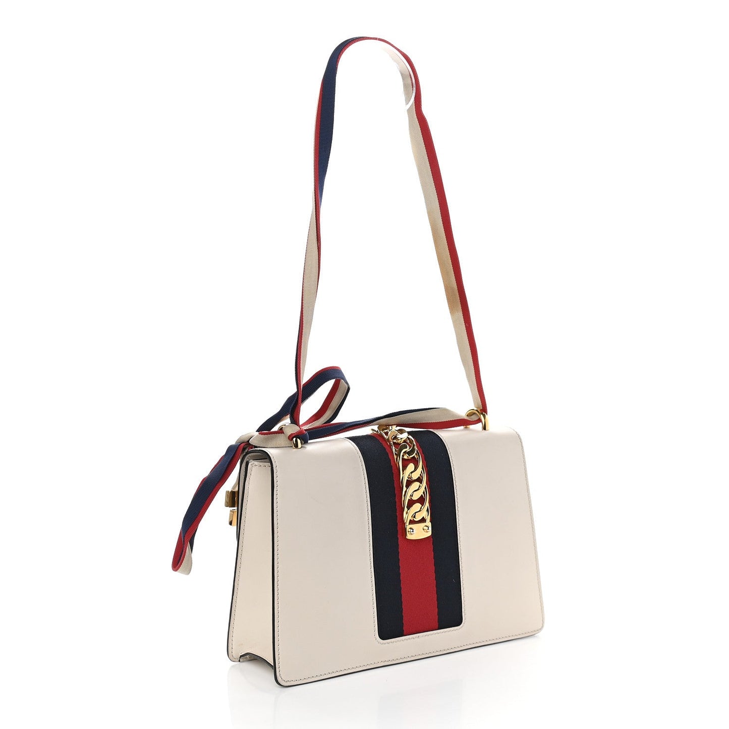 GUCCI SMALL SYLVIE CALFSKIN LEATHER SHOULDER BAG