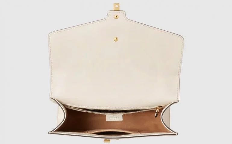 GUCCI SMALL SYLVIE CALFSKIN LEATHER SHOULDER BAG