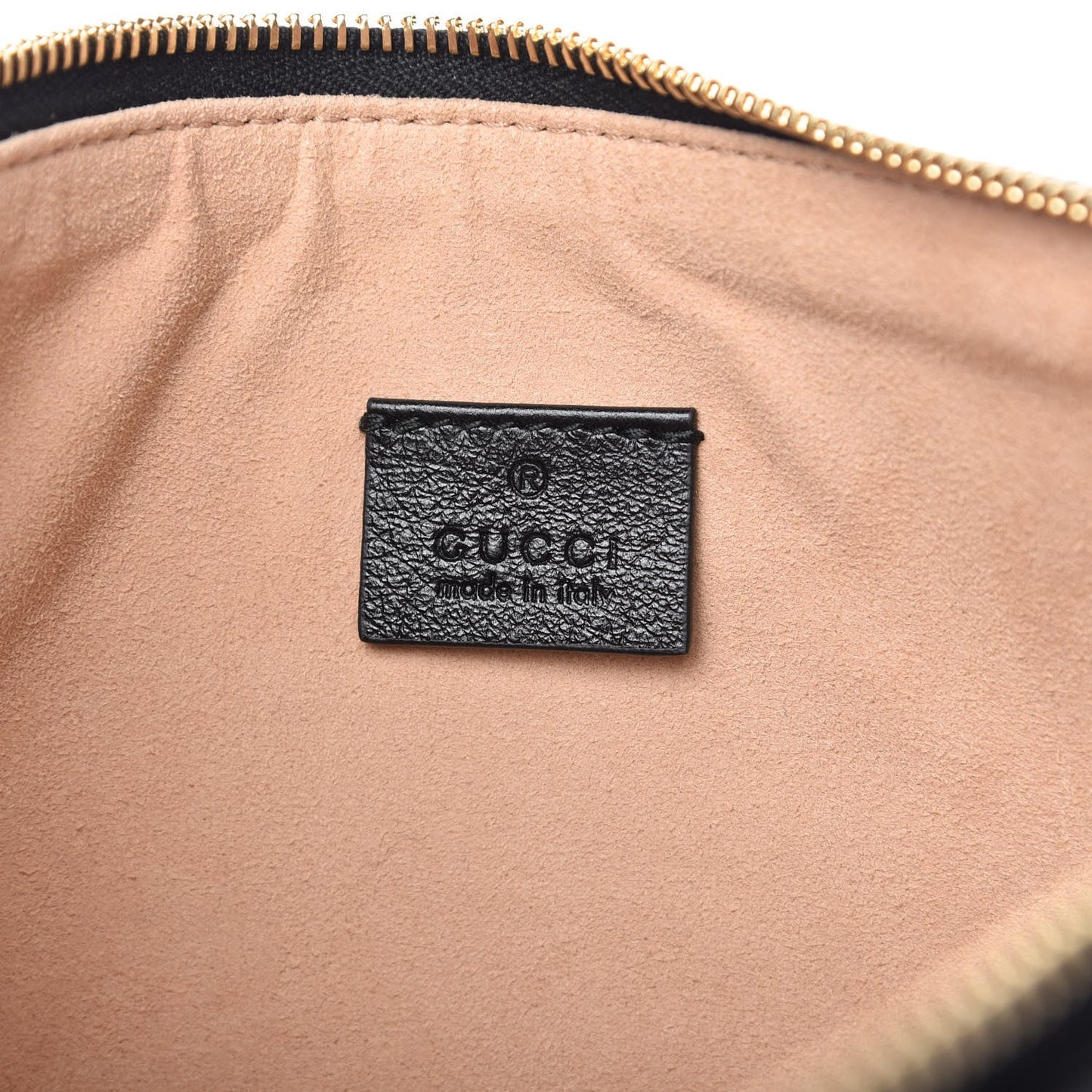 GUCCI CALFSKIN LEATHER WEB RAJAH CLUTCH BAG