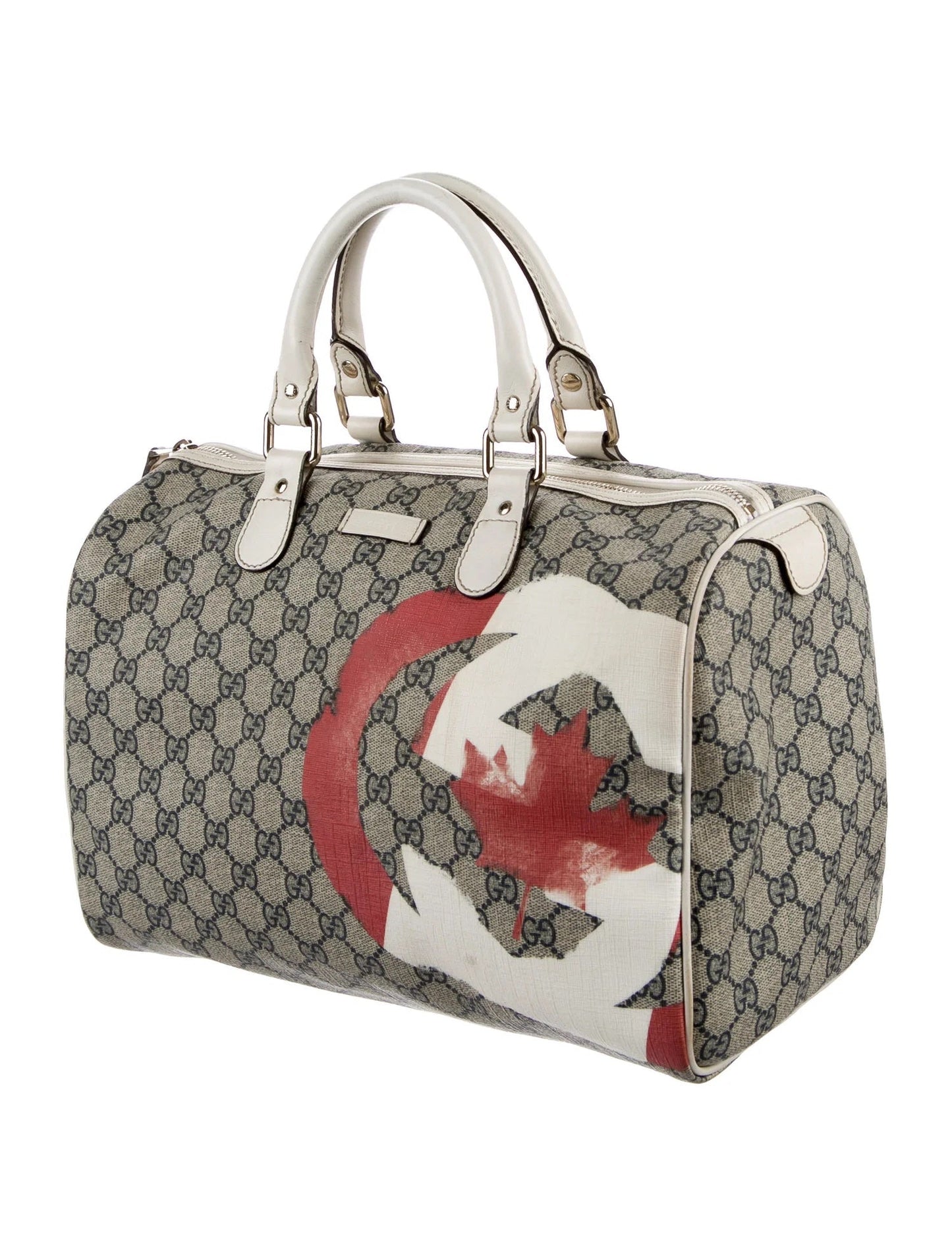 GUCCI GG SUPREME CANADIAN FLAG JOY BOSTON BAG