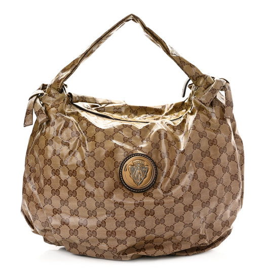 GUCCI CRYSTAL MONOGRAM HYSTERIA HOBO BAG