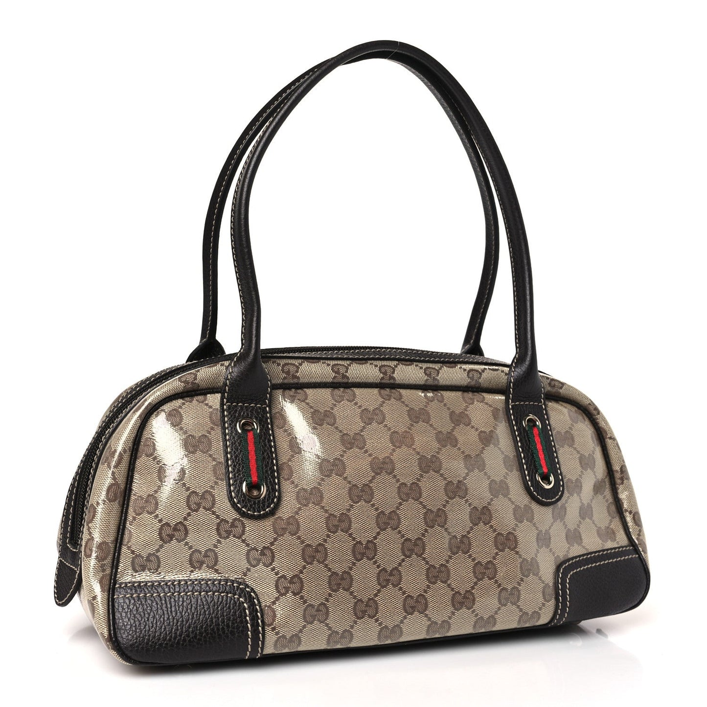 GUCCI GG CRYSTAL MONOGRAM WEB PRINCY SHOULDER BAG