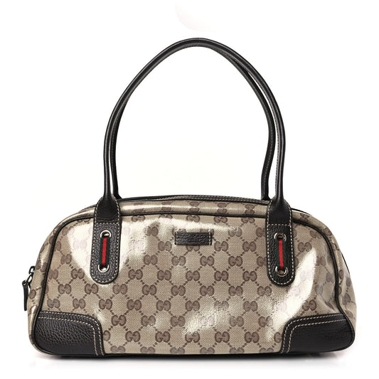 GUCCI GG CRYSTAL MONOGRAM WEB PRINCY SHOULDER BAG