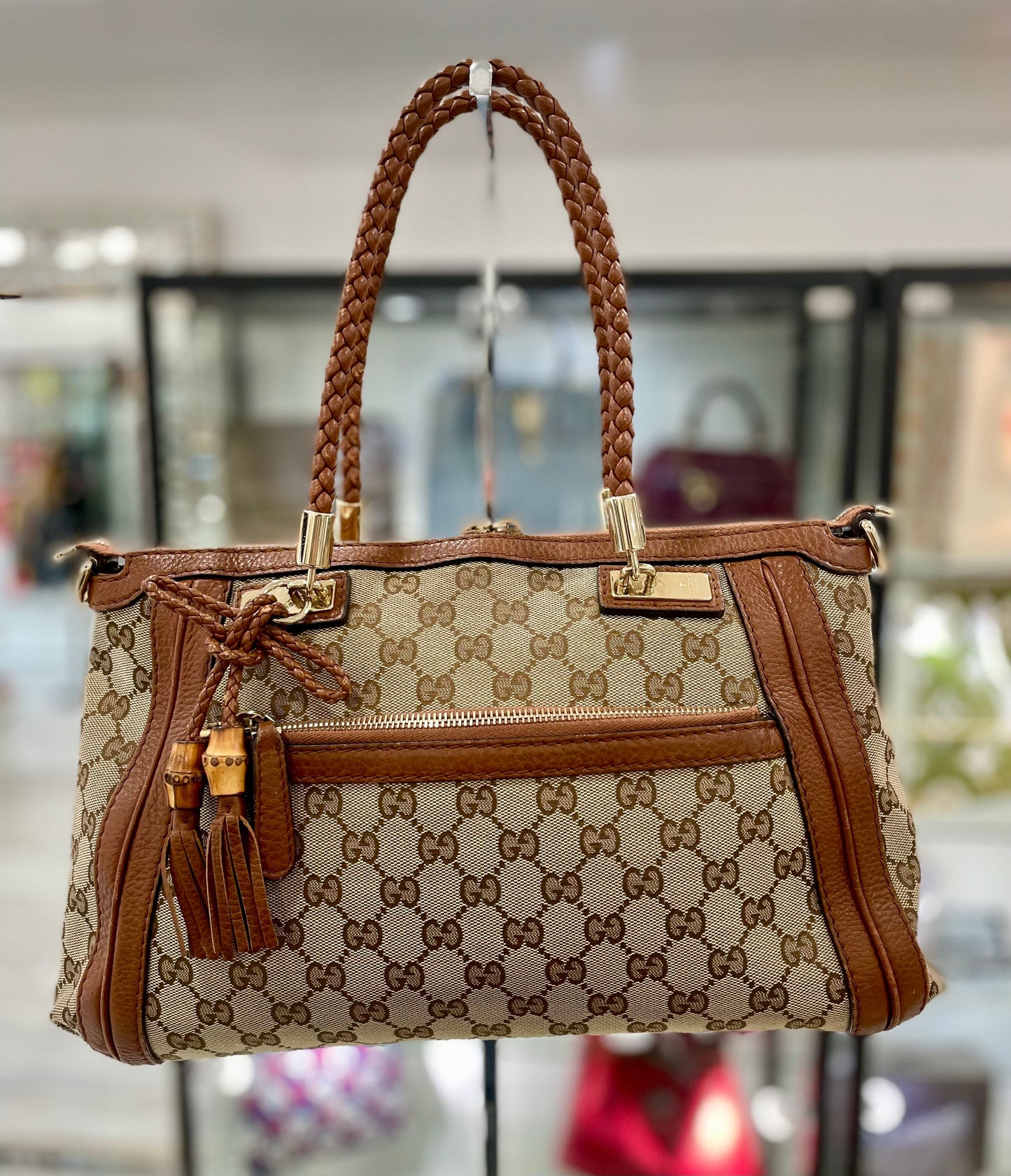 GUCCI GG MONOGRAM SMALL BELLA TOTE BAG