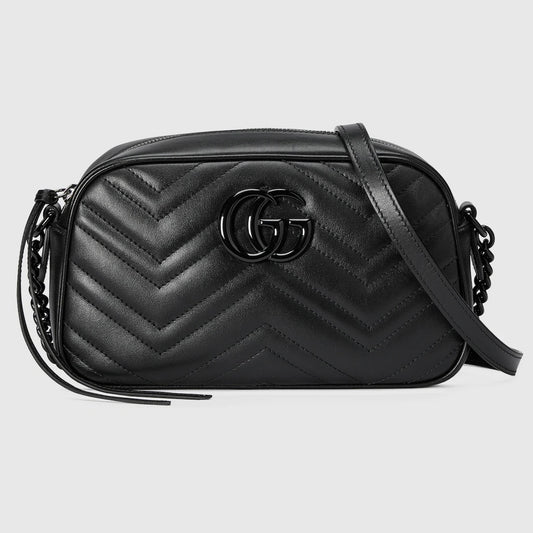 GUCCI GG MARMONT CALFSKIN LEATHER SMALL SHOULDER BAG