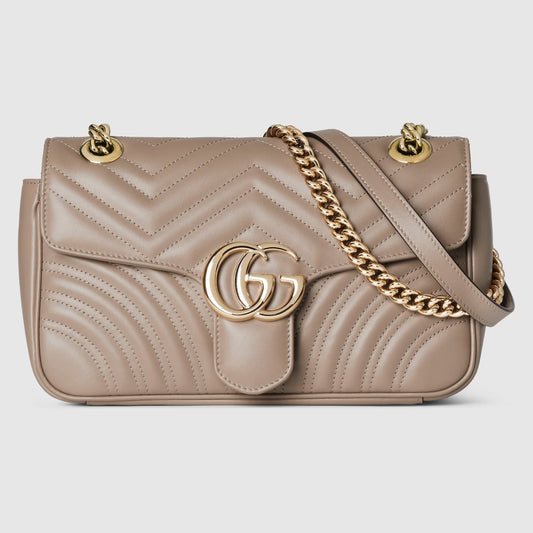 GUCCI GG MARMONT CALFSKIN LEATHER MEDIUM SHOULDER BAG