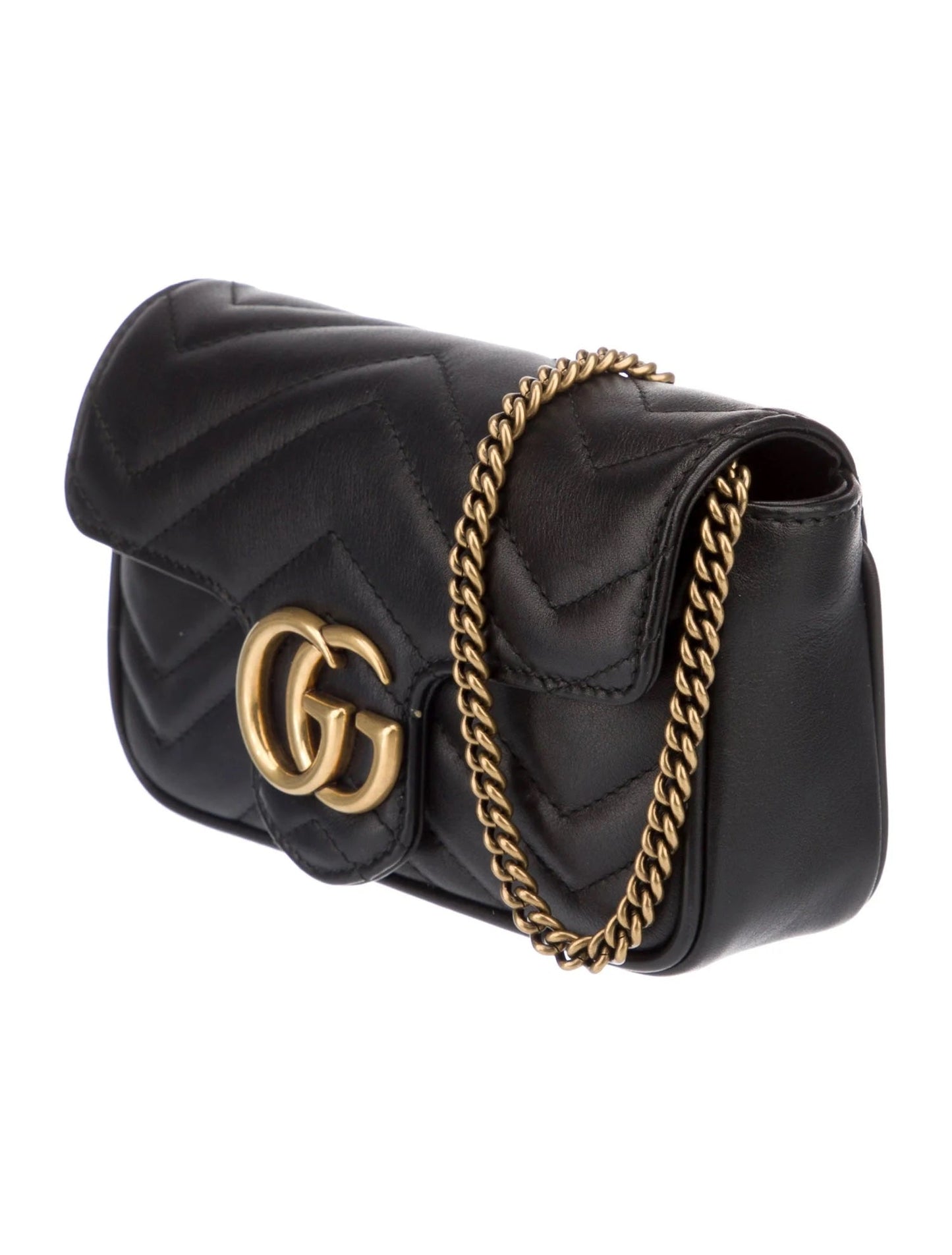 GUCCI GG MARMONT SUPER MINI CALFSKIN LEATHER BAG