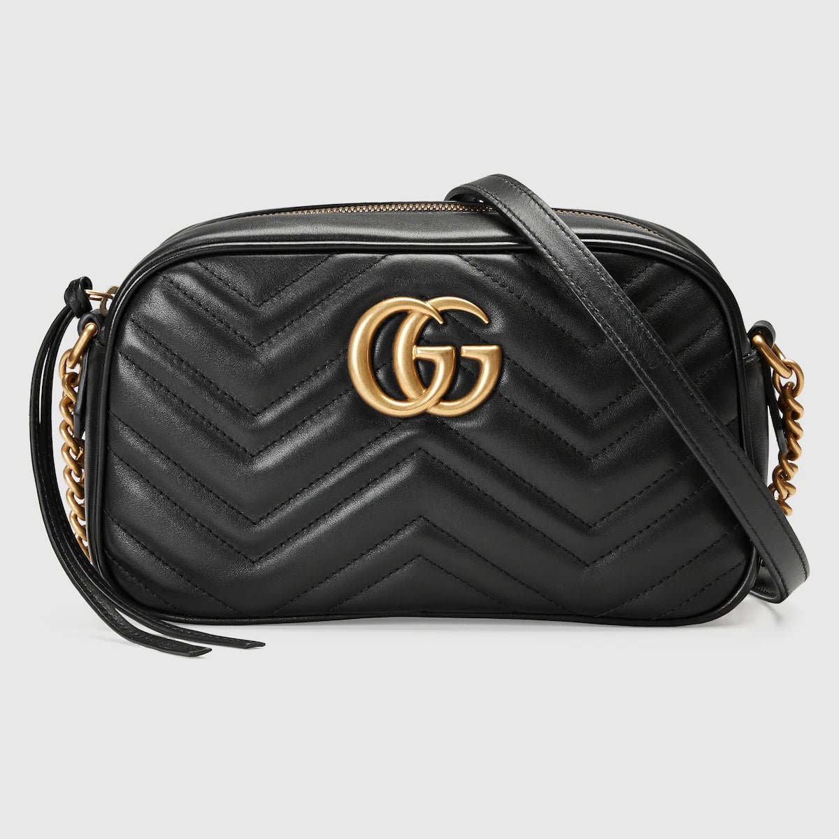 GUCCI GG MARMONT CALFSKIN LEATHER SMALL CROSSBODY BAG