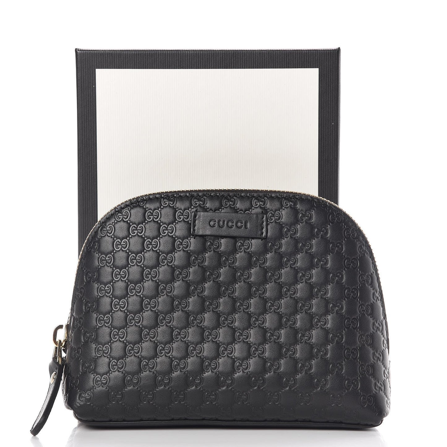 GUCCI GG MICROGUCCISSIMA LEATHER COSMETIC POUCH