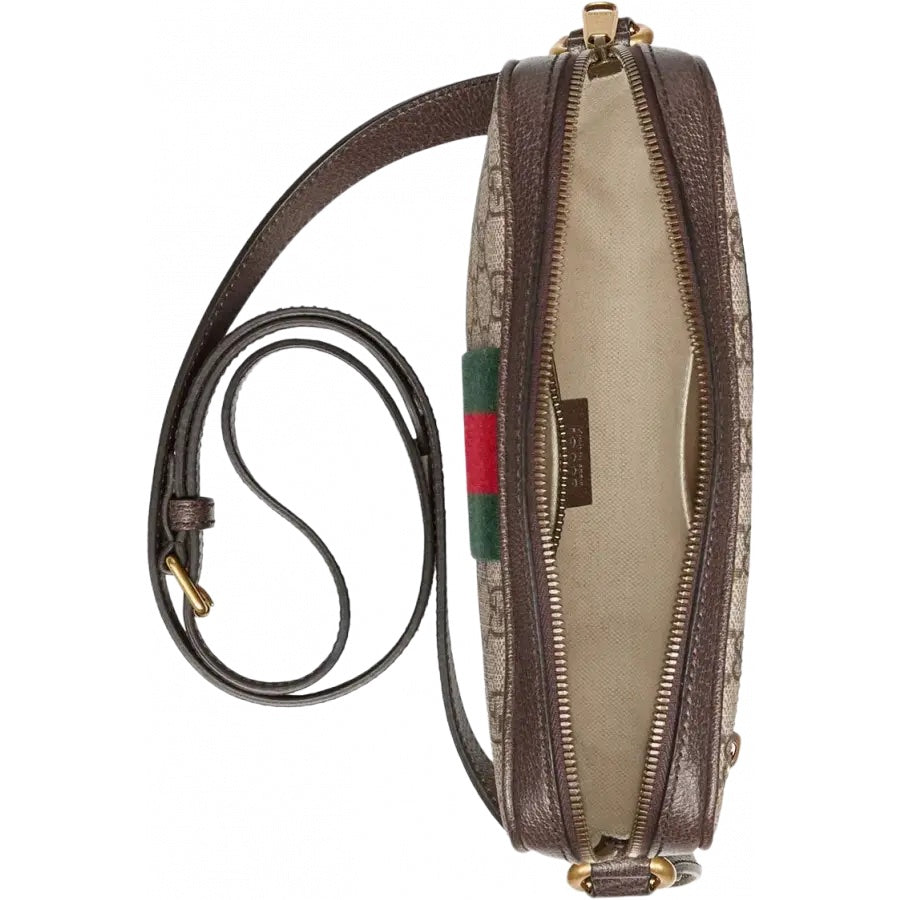 GUCCI GG SUPREME MONOGRAM WEB OPHIDIA MESSENGER BAG