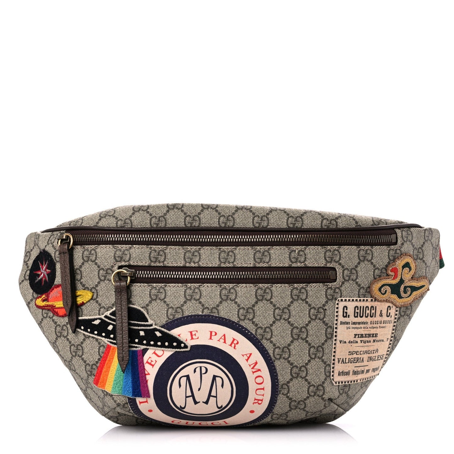 GUCCI GG SUPREME MONOGRAM COURRIER BELT BAG
