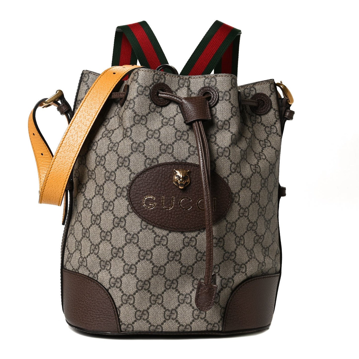 GUCCI GG SUPREME MONOGRAM NEO VINTAGE DRAWSTRING BUCKET BACKPACK