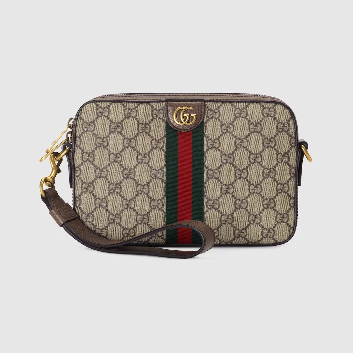GUCCI GG SUPREME MONOGRAM OPHIDIA CROSSBODY/ WRISTLET BAG
